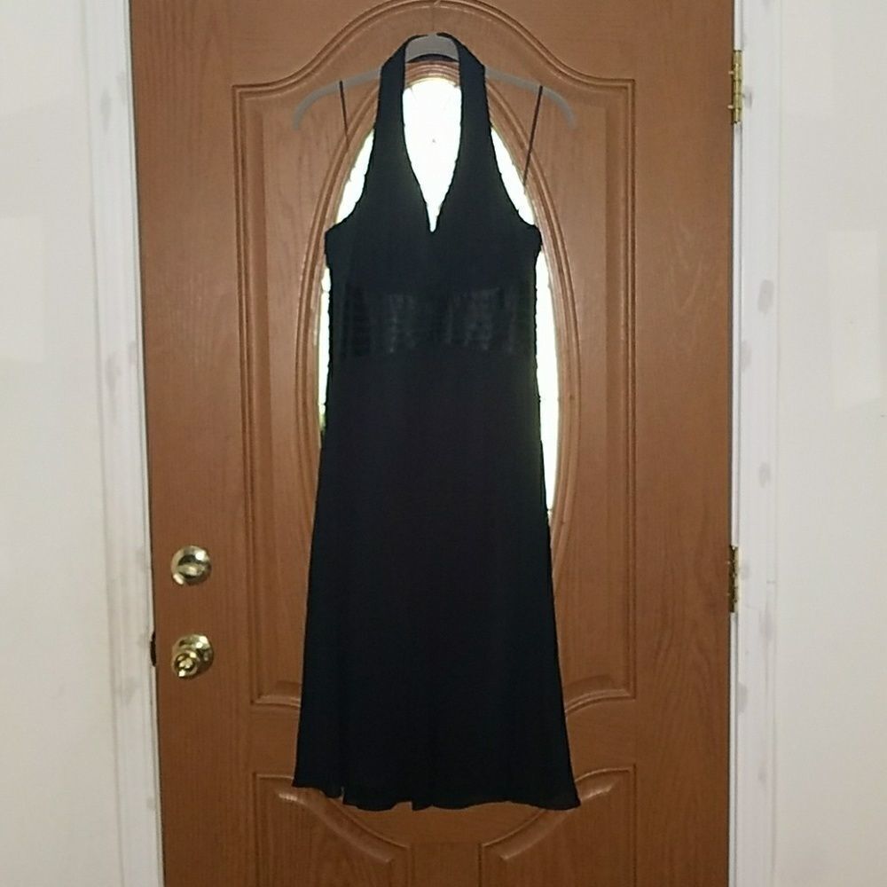 Liz Claiborne halter black sexy dress Sz 8